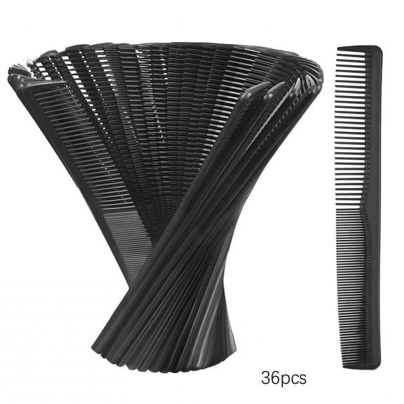 ACDANC 36 Pack Hair Combs Bulk 7 Inch, Black Carbon Fiber Cutting Styling Comb, All Purpose Hairdressing Tools for Men Women Salon