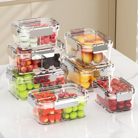 ACDANC 36 oz Glass Meal Prep Containers 3 Compartment, Airtight Glass Food Storage with Lids, Microwave and Freezer Safe Bento Box