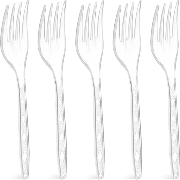 ACDANC 360PCS Plastic Forks Bulk,Heavy Duty Forks Plastic Cutlery Set Disposable Forks for Party Camping Picnic