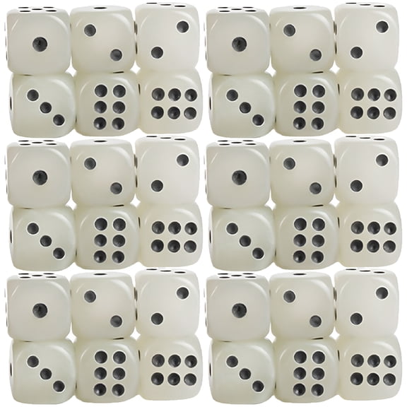 ACDANC 36pcs Glow In the Dark Dices Light Up Dices Six Sided Acrylic Dices Party Game Props