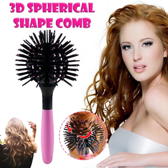 ACDANC 3D Bomb Curl Hairbrush Styling Salon Round Hair Curling Curler Comb Hair Tool Curl Bounce Brush