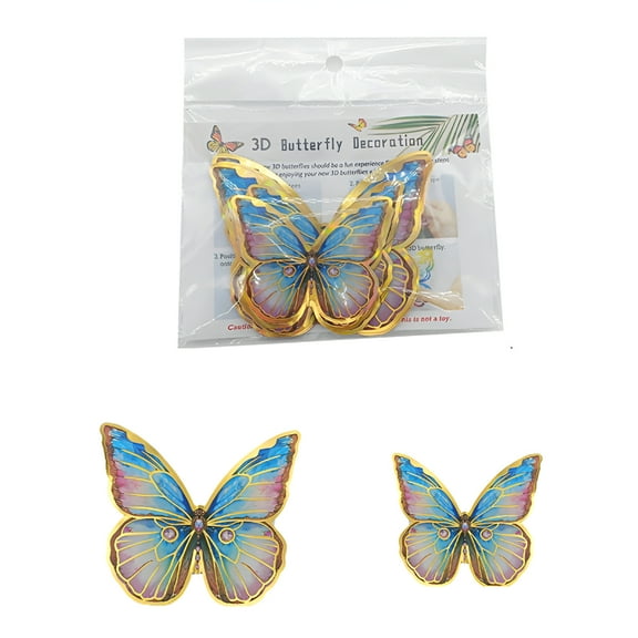 ACDANC 3D Butterfly Wall Decor 12 Pcs,Butterfly Decorations for Birthday Party Cake Decorations,Removable Butterfly Wall Decor Stickers for Baby Shower Decals Butterflies Decorations