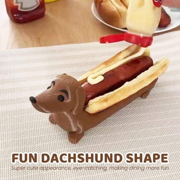 ACDANC 3D Printed Dachshund Dog Tray-Easy Clean Pla Serving Plate for Hot Dogs,Sandwiches,Snacks-Unique Kitchenware Gift for Dog Lovers,Home Decor,Parties Hot Dog Trays