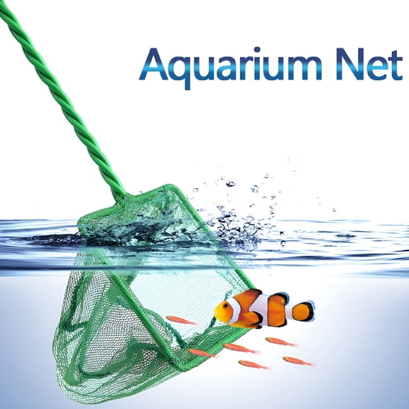 ACDANC 3Inch Aquarium Net Fish Tank Net Fine Mesh Fish Catch Net with Plastic Handle, Green, 10.148.190.39In, Plastic, 1 Fishing Net