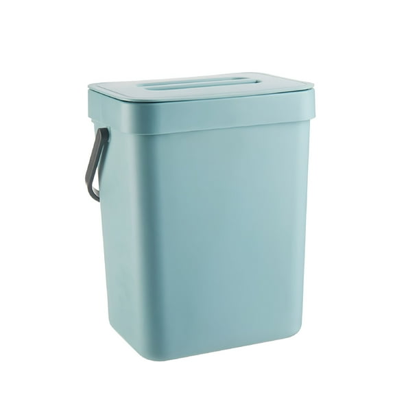 ACDANC 3L Small Kitchen Compost Bin with Lid, Odor Proof Countertop Waste Container, No Drill Adhesive Trash Can for Scraps