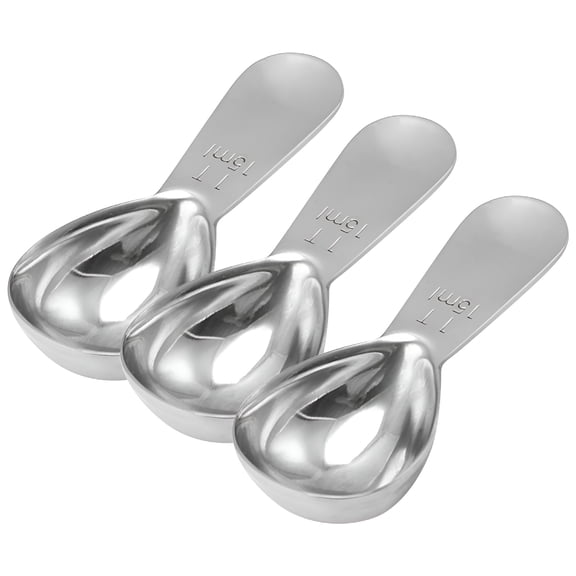 ACDANC 3PC Stainless Steel Measuring Coffee Scoop Tablespoon Short Handle Tablespoon (15ml)