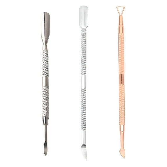 ACDANC 3PCS Cuticle Pusher Cutter Set, Cuticle Nail Pusher Peeler Scraper, Durable Pedicure Manicure Tools