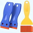 thumbnail image 1 of EXLEAF 3Pack Plastic Razor Blades Scraper Tool (1Spatula) 10 Double Edged Blades,Sticker Scrap, 1 of 5