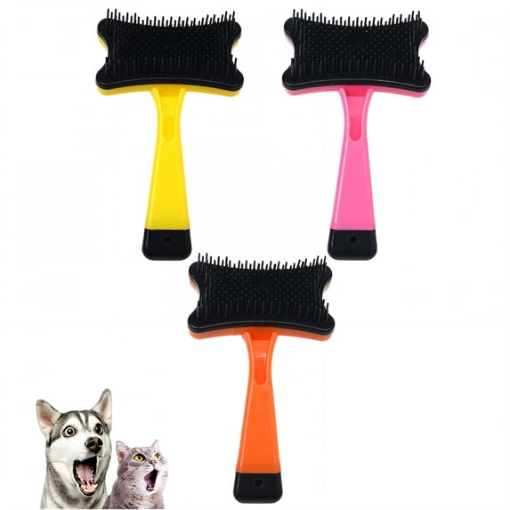 ACDANC 3Pcs Cat Brush for Shedding,Self Cleaning Dog Brush for Shedding,Dog Brush