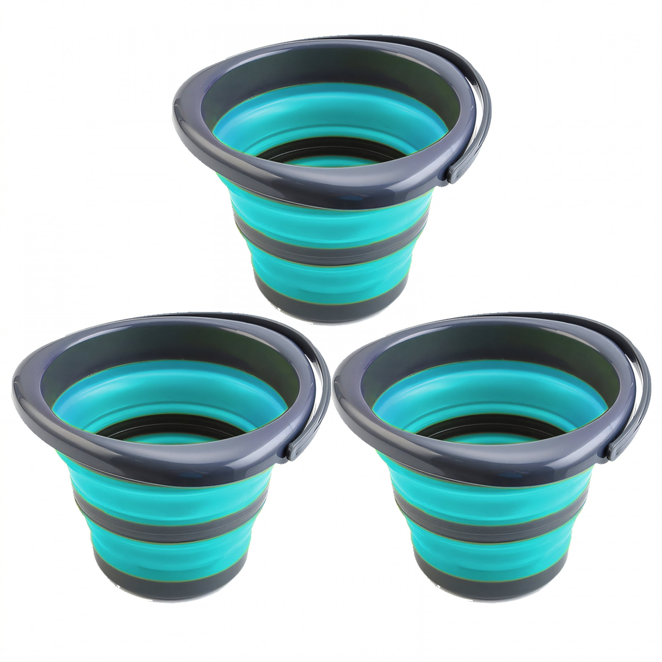 ACDANC 3Pcs Collapsible Bucket,Quick Fold Mop Bucket,Easy Moving Bucket ...