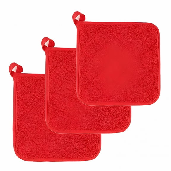 ACDANC 3Pcs Heat Resistant Cotton Kitchen Pot Holders 7"X7" Hot Pot Holder Set