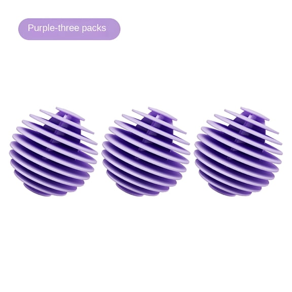 ACDANC 3Pcs Laundry Softening Fabric Wash Dryer Balls For Clean Clothes-Purple