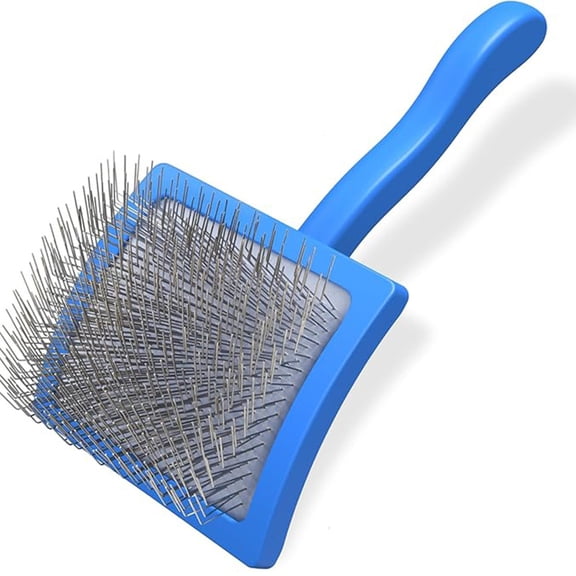 ACDANC 3Pcs Slicker Brush for Dogs Set,2 Professional Dog Grooming Brushes for Goldendoodles,Poodles&Labradoodles,Removes Mats,Knots&Loose Hair(Large,Blue&Blue)