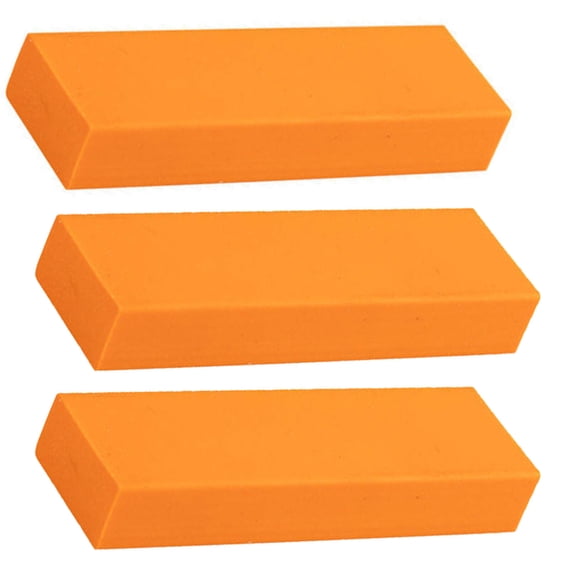 ACDANC 3Pcs Stainless Steel Scratch Remover Compact for Gaps Steel Scratch Eraser Washable Reuse Cleaning Eraser Orange