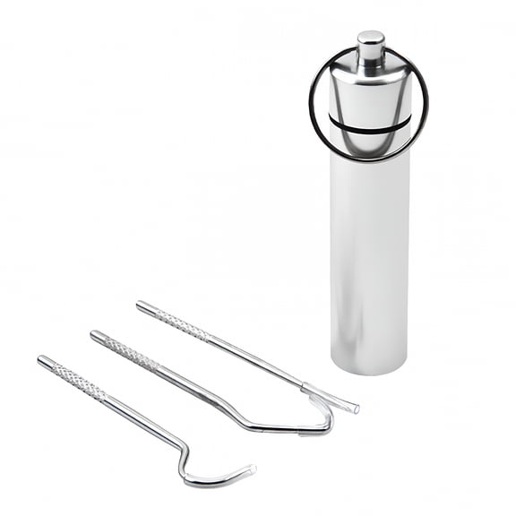 ACDANC 3Pcs Stainless Steel Tooth Cleaning Kit, Dental Tartar Scraper Probe Tweezers, Portable Tooth Care Hygiene Tools
