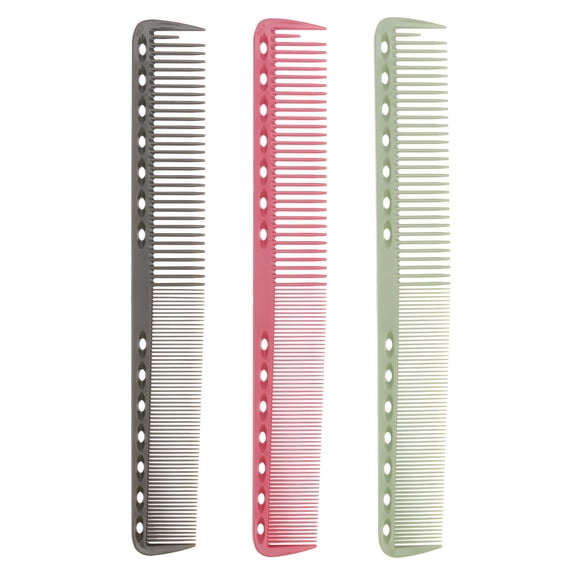 ACDANC 3pcs Hairdressing Combs Professional Haircut Comb Heat Resistant Barber Combs (Grey, Rosy, and Green)