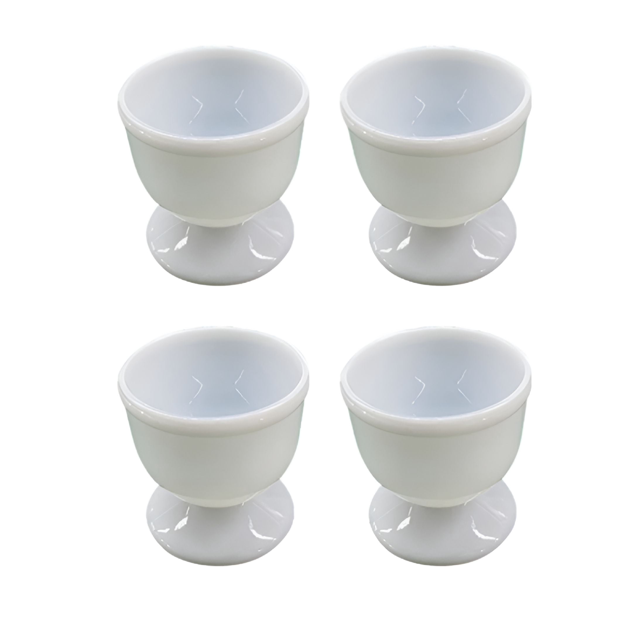 ACDANC 4/8Pc White Egg Cup Holder Hard Soft Boiled Eggs Holders Cups ...