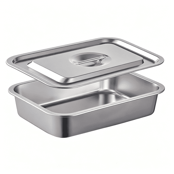 ACDANC 4 Inch Extra Deep Lasagna Baking Pan with Lid,11X14 Inch 7.4Qt Large Stainless Steel Nonstick Lasagna Baking Roasting Pans Casserole Dishes for Oven with Lids(M,1 Pack)