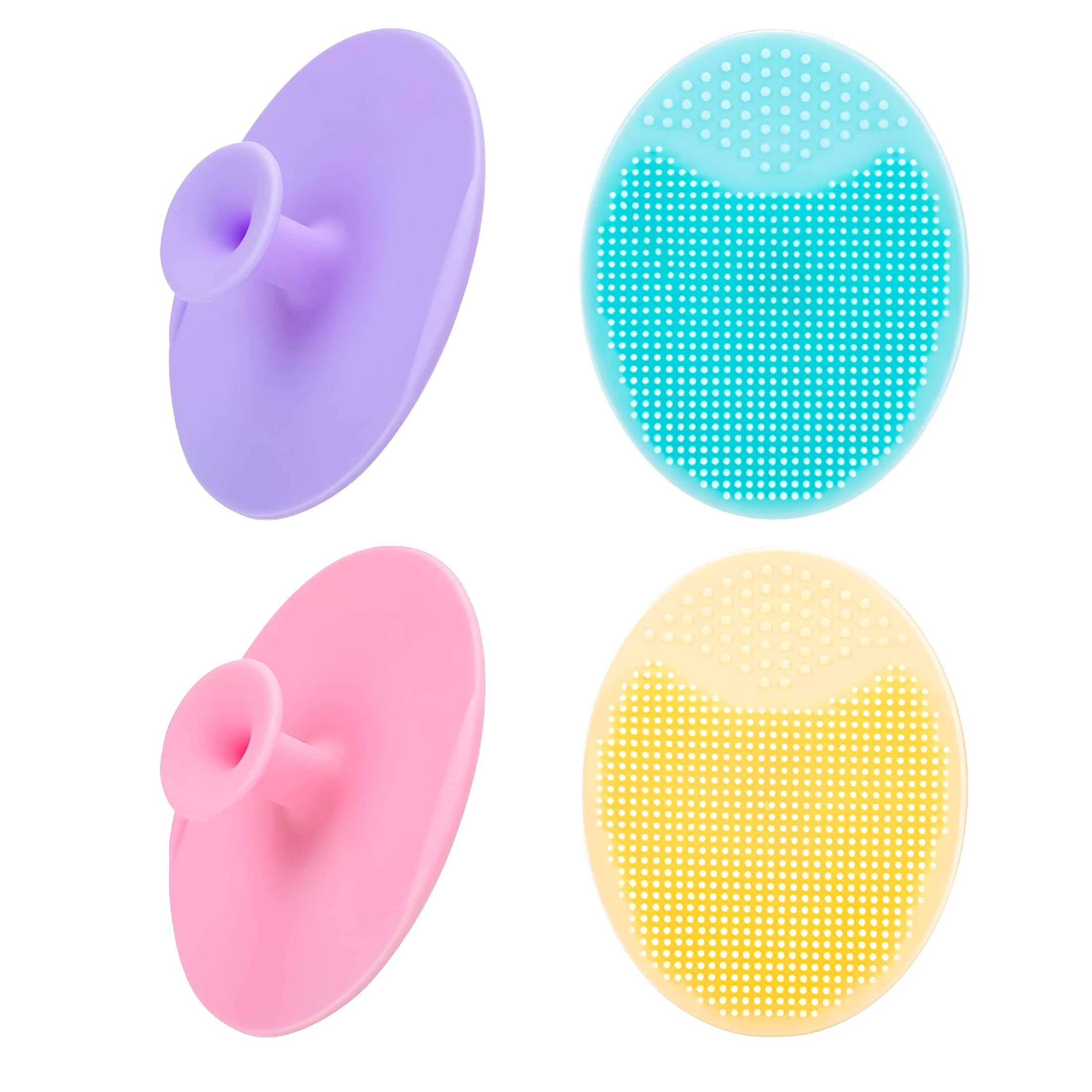 ACDANC 4 Pack Face Scrubber,Soft Silicone Facial Cleansing Brush Face ...