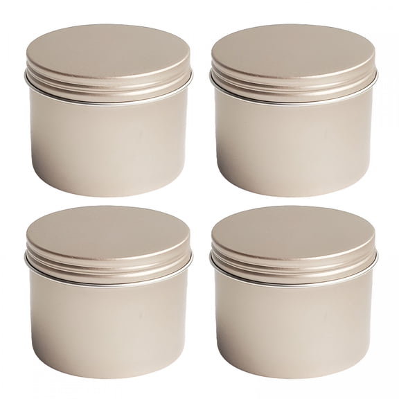 ACDANC 4 Pcs Candle Jar Empty Candle Containers Candle Aluminum Can Metal Container Candle Making Jar Candle Making Supplies Candle Containers for Making Candles