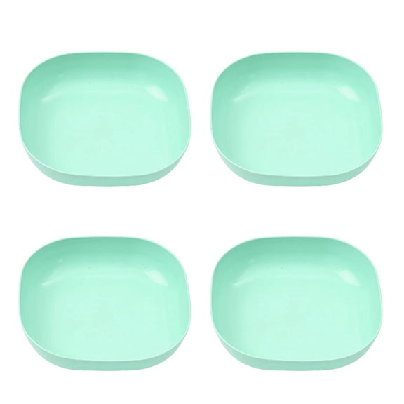 ACDANC 4 Pcs Dinnerware Sets,Microwave Safe Dish Set,Heat Resistant Food Serving Tray Square Plates,Green
