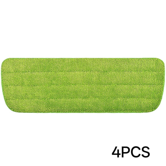 ACDANC 4 Pcs Mop Head Replacement,42*14cm Wet and Dry Cleaning Cedar Mop Replace Head,Fiber Technology Easy Replacement Mop Head,Green