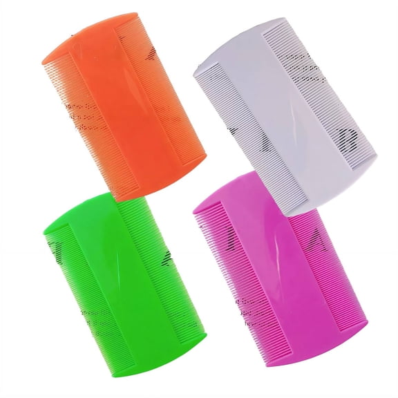 ACDANC 4 Pcs Pet Flea Comb, Sparse Teeth Dog & Cat Hair Brush, Plastic Grooming Tool for Flea Removal & Shedding Control