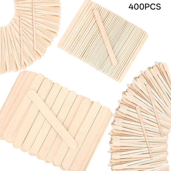 ACDANC 4 Style 500 Pcs Assorted Waxing Sticks for Hair Removal,Wax Applicator Spatulas for Body Leg Face Eyebrows,Small Medium Large Sizes Popsicle Sticks for Waxing Or Wood Craft Sticks