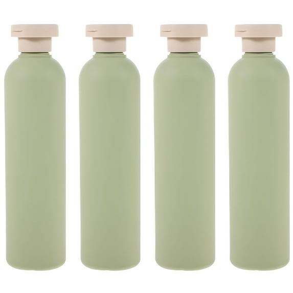 ACDANC 4 pcs Plastic Shampoo Bottles Empty Shampoo Dispenser Bottle Lotion Bottle with Flip Lids