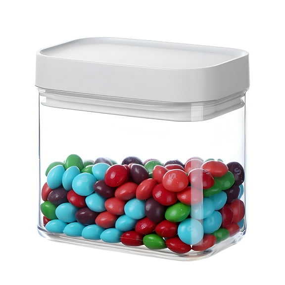 ACDANC 400ml Small Containers with Lids, Clear Plastic Candy Jars, BPA-Free Food Storage Containers for Kitchen, Snacks, and Office Organization