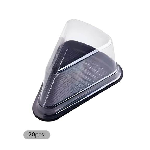 ACDANC 40Pcs Plastic Cake Slice To-go Containers with Lid