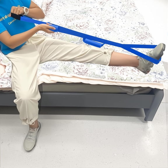 ACDANC 42 Inch Leg Lifter,Leg Lifter After Hip Replacement with Large Foot Loop,Mobility Aid for Disabled and Elderly,Leg Lifter Strap for Knee Replacement Recovery Aids(Blue)