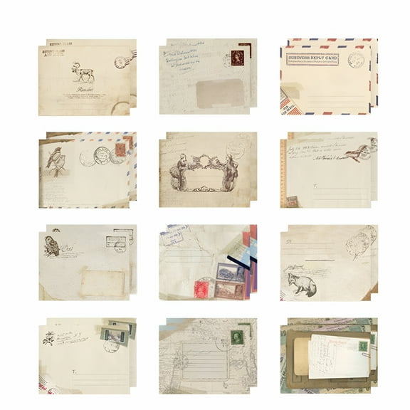 ACDANC 48pcs Retro Mini Envelope Small Colorful Storage Decor Envelopes for Scrapbooking Gift