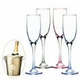 thumbnail image 1 of ACDANC 4Pcs Champagne Flutes Plastic 5 oz Stackable Organization Champagne Glasses Party Cups for Dinner Vibe Mix3, 1 of 7