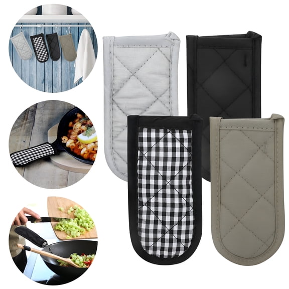 ACDANC 4Pcs Cotton Hot Handle Covers,Cast Iron Skillet Handle Holders,Pan Handle Sleeve Heat Resistant Pot Handle Sleeves for Frying Pans