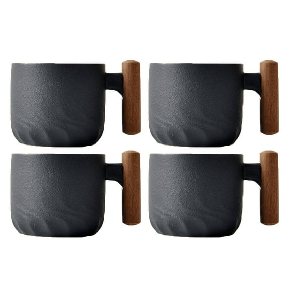 ACDANC 4Pcs Espresso Cups Espresso Cups Set Of 4 Double Espresso Cups,Black