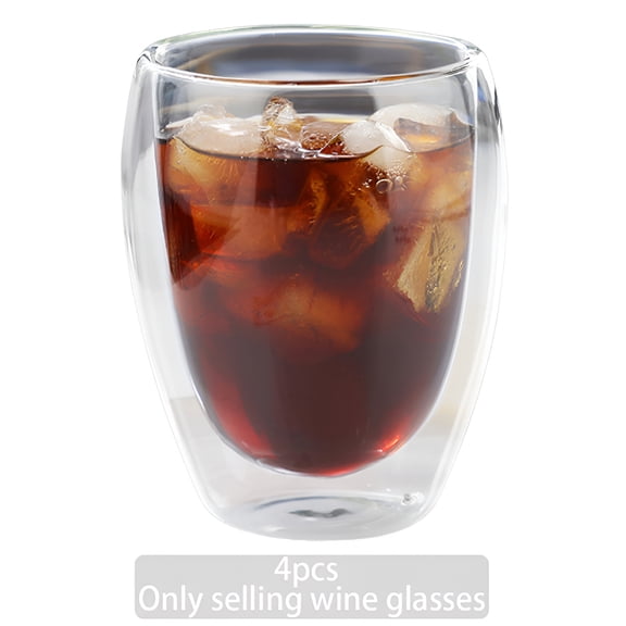 ACDANC 4Pcs Espresso Cups,Steady Gravity Expresso Shots Cup,Cocktail Colors Espresso Glass,350Ml