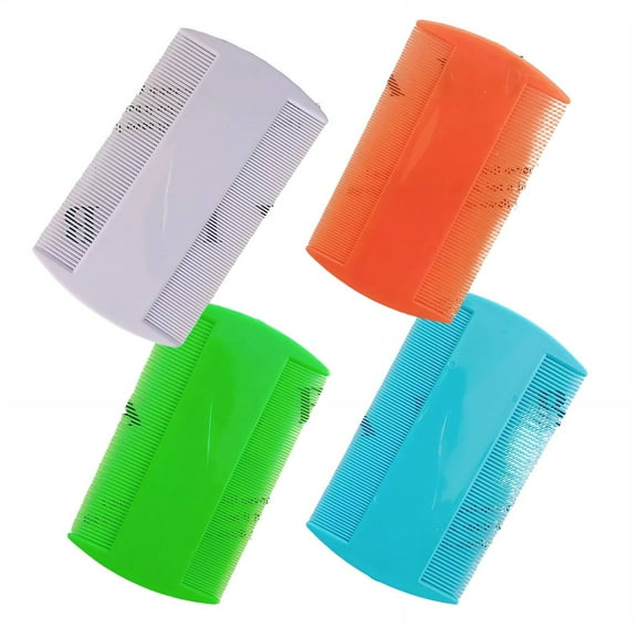 ACDANC 4Pcs Flea Comb,Sparse Teeth And Clear Hair Dog Hair Brush,High Quality Plastic Cat Comb,Style 1
