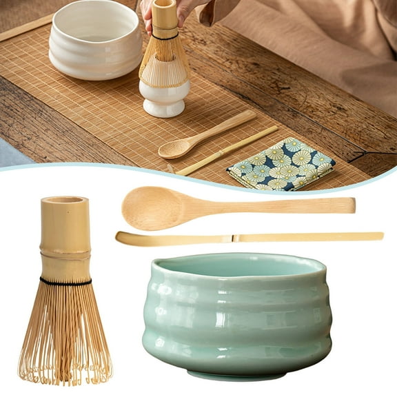 ACDANC 4Pcs Matcha Whisk Set,Matcha Set Matcha Set,Elegant Craft Matcha Kit,Style4