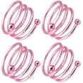 thumbnail image 1 of ACDANC 4Pcs Napkin Rings,No Deformation Serviette Rings,Secure Hold Servilleteros Para Mesas,Pink, 1 of 3