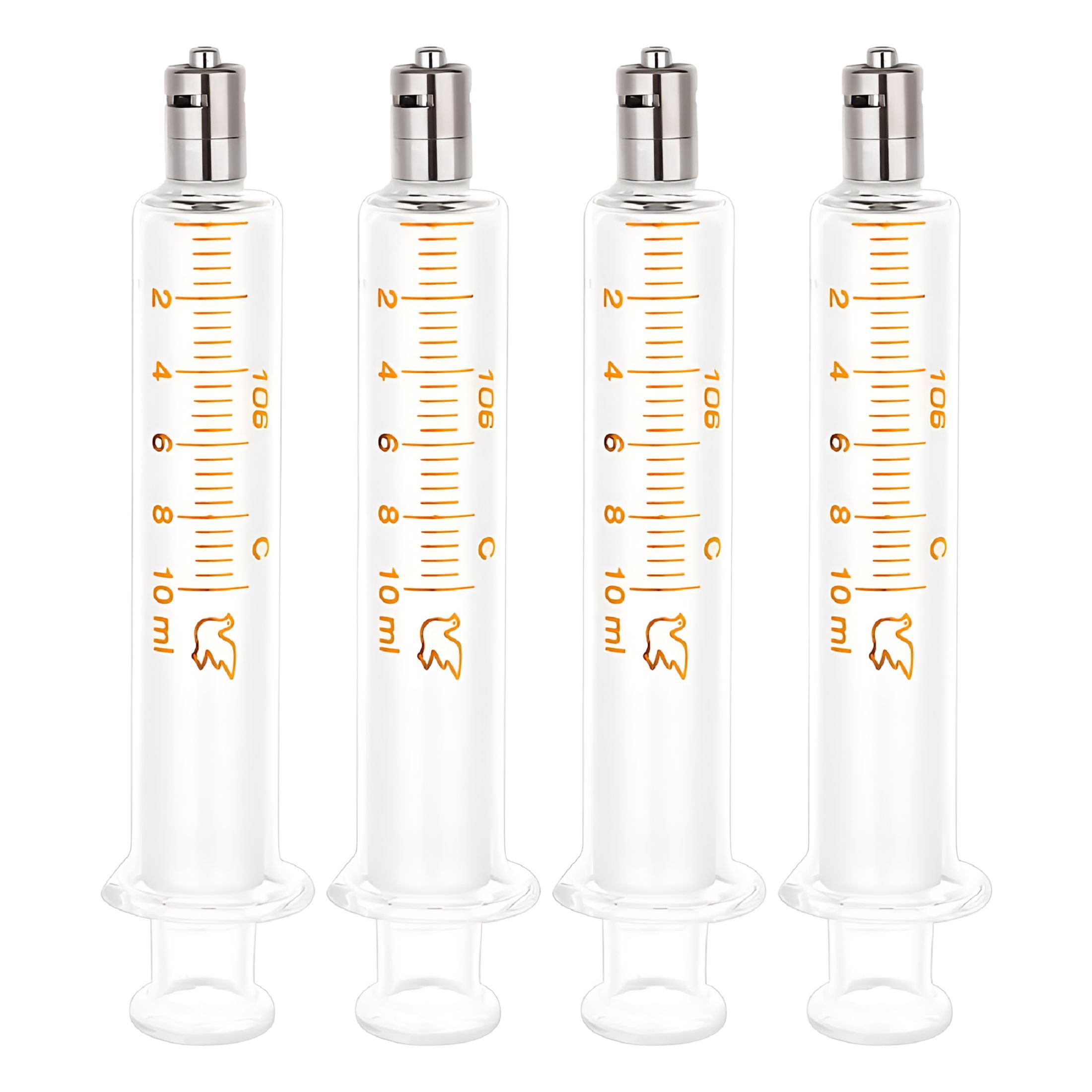 Reusable Syringe Module ACDANC 4Pcs Reusable Glass Syringe 10ml Reusable Glass Dispensing ...