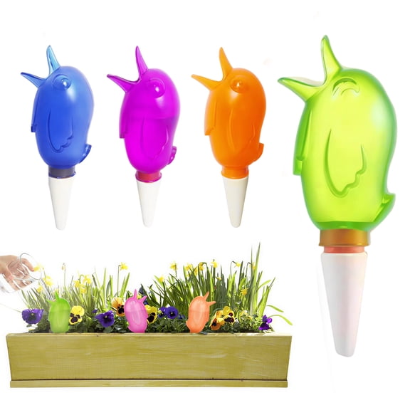 ACDANC 4Pcs Self Watering Planter Insert,Cute Bird Shape Terracotta Watering Spikes,2.03Oz Self Watering Planter Drippers,Automatic Plant Waterer for Indoor and Outdoor Plants