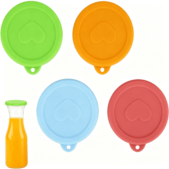 ACDANC 4Pcs Silicone Replacement Lids for 1 Liter 35Oz Glass Carafe,Bpa-Free Reusable Silicone Lids Compatible with 8.3Cm/3.27In Diameter Carafe Leak Resistant (4 Colors)