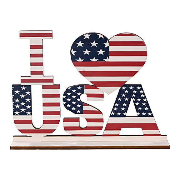 ACDANC 4th of July Funny Independence Day Table Decoration Patriotic American Flag Theme Patriotic Ornaments Red White and Blue Stars for Independence Day Memorial Day Holiday Decoration 5.5x7.9IN