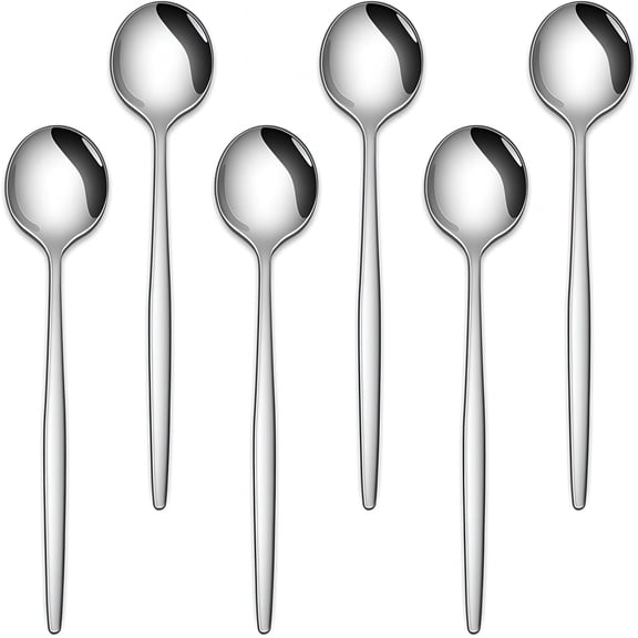 ACDANC 5.1 Inches Stainless Steel Coffee&Tea Spoon,6-Piece Mini Spoons for Dessert,Small Espresso Spoons,Tiny Spoon