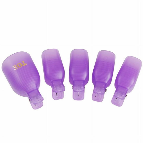 ACDANC 5-10 Pcs Toe Nail Art Soak Off Clip Cap Uv Gel Polish Remover Wrap Manicure Tool-Nail Soak Off Clips