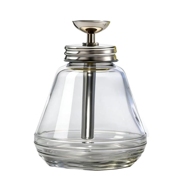 ACDANC 5 Oz/ 150ml Glass Push Down Pump Dispenser Bottle With Cap Push Down Glass Empty Pump Dispenser for Alcohol Makeup Clear Refillable Bottle Hand Pumping Press Container