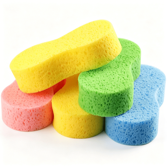 ACDANC 5-Pack Car Wash Sponges,9.1" X 4.3" X 2.4" Large Sponges,Extra Thick Foam Kit for All-Purpose Cleaning,Ideal Washing Sponges for Kitchen,Bathroom,Household