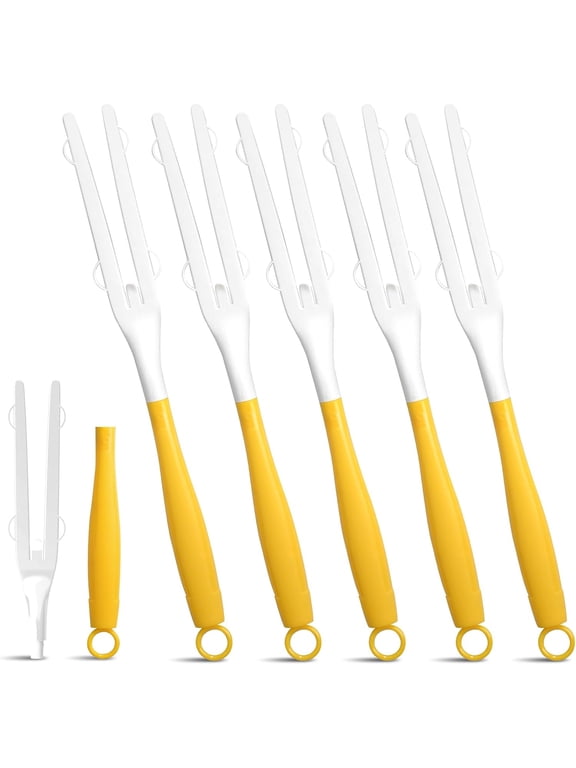 5 Pack Replacement Duster Handles Compatible with Duster Refills,Extendable & Detachable Mop Handles for Tight Spaces (Yellow)