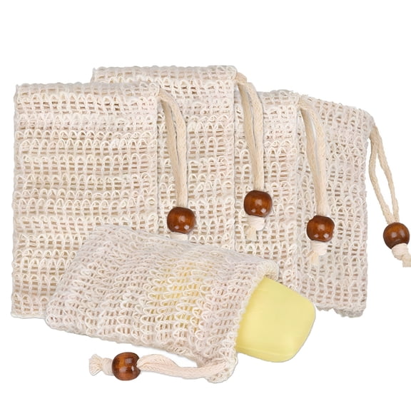 ACDANC 5 Pack Soap Bag Waste Mesh Bar Soap Loofah Holder Pouch for Shower Soap Bar Holder for Shower